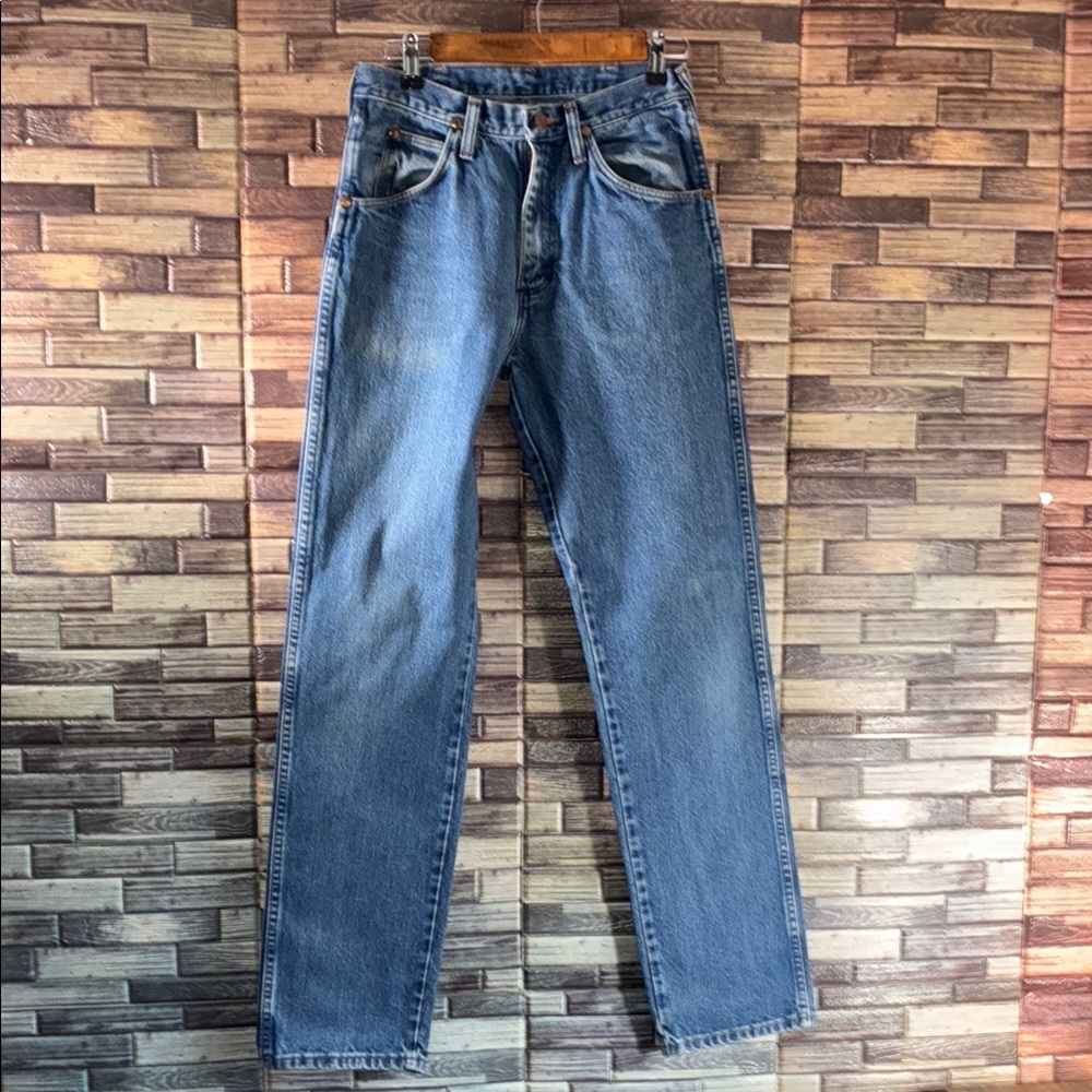 Pre Owned Wrangler Men's Cowboy Cut  Blue 29x34 Jeans